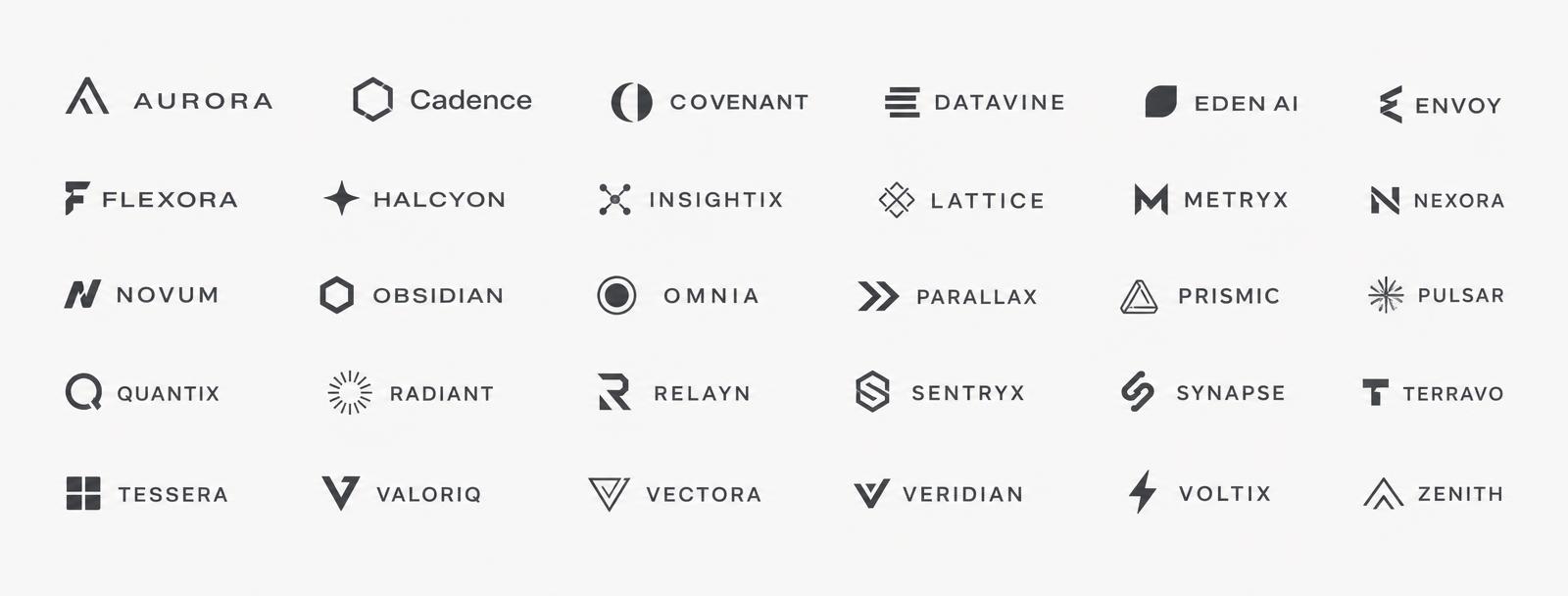 Wall of client and partner brand logos